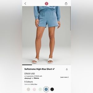 Softstreme High-Rise Short 4"
Size 2